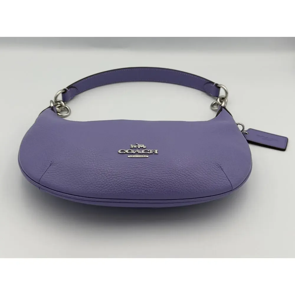 Coach Payton Hobo “Light Violet/Ice Purple” (2022) Pebbled Leather Shoulder Bag